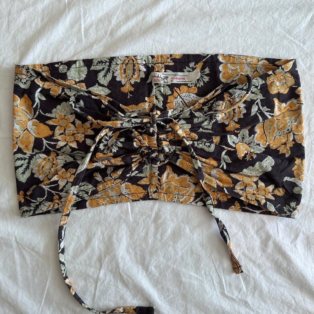 Free People Floral Tube/Halter Bra Top